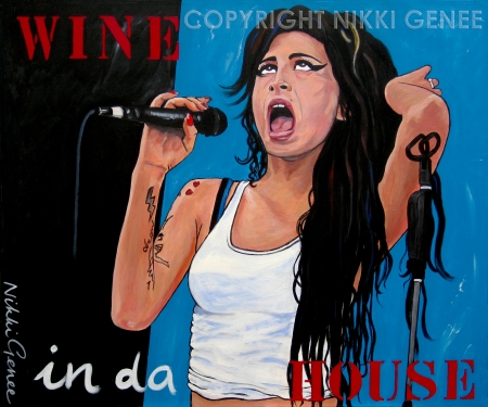 Schilderij van Nikki Genee van Amy Winehouse