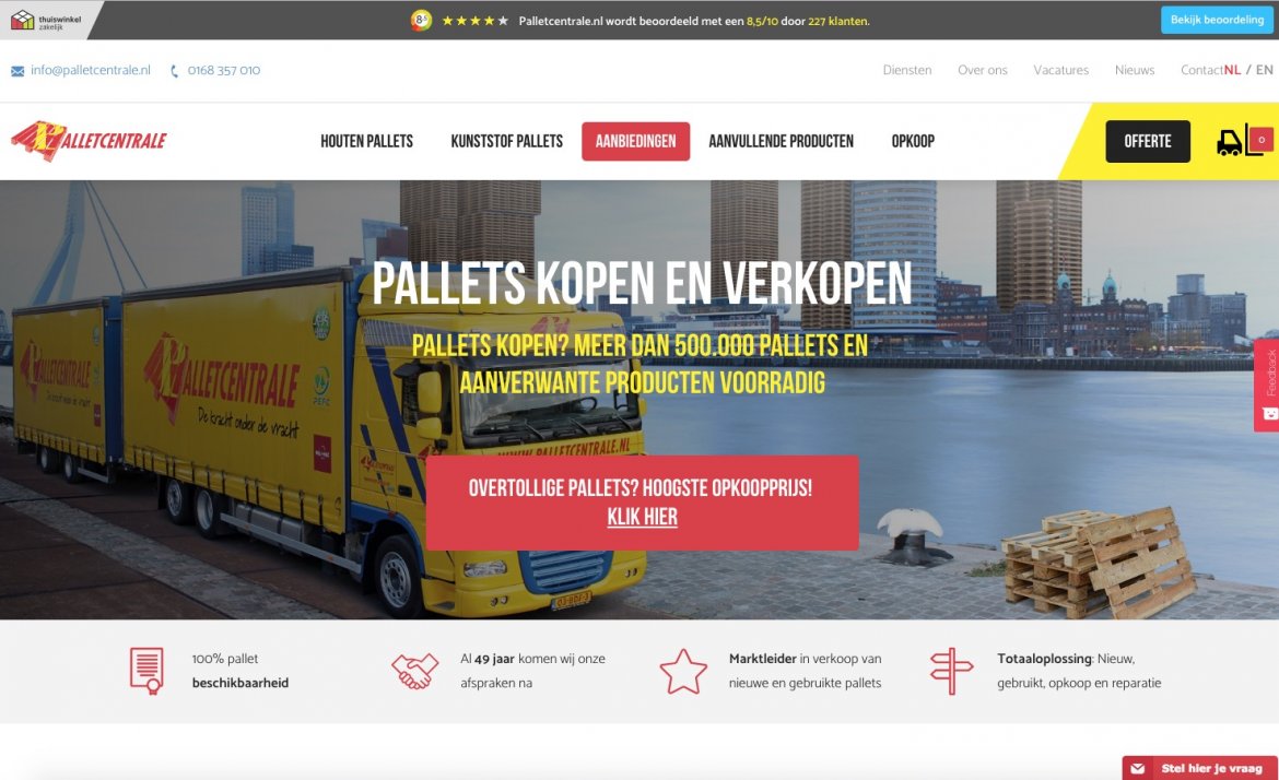 Palletcentrale SEO linkbuilding Palletcentrale SEO linkbuilding