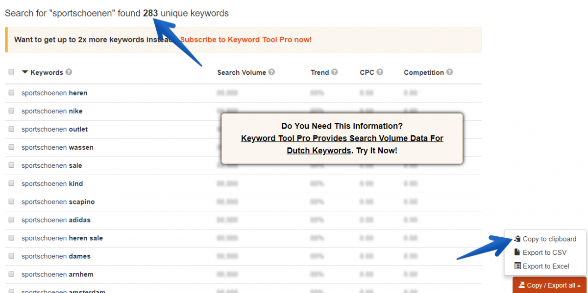 Keyword tool gebruiken Keyword tool gebruiken