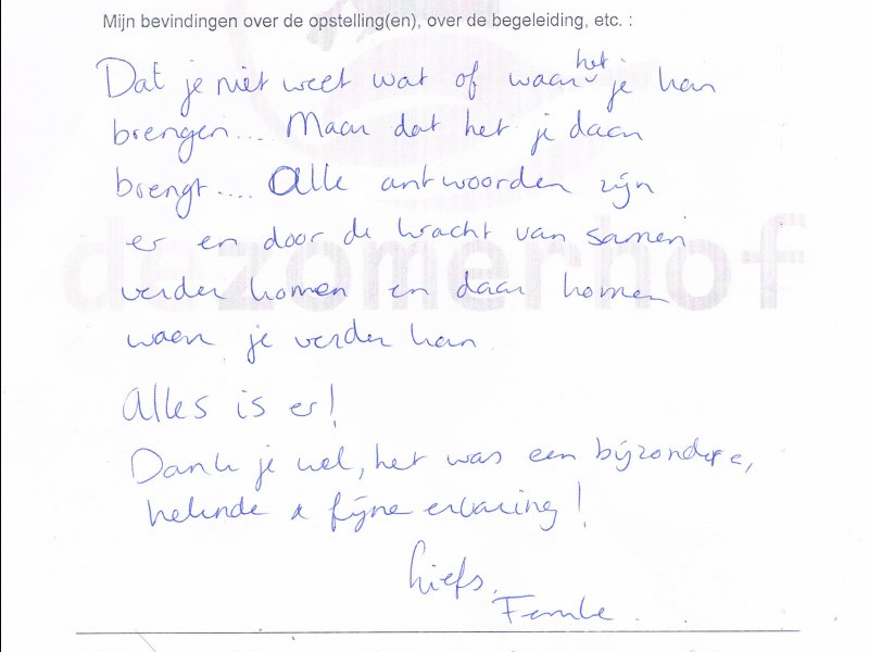 Opstellingen Ervaringen Opstellingen Ervaringen