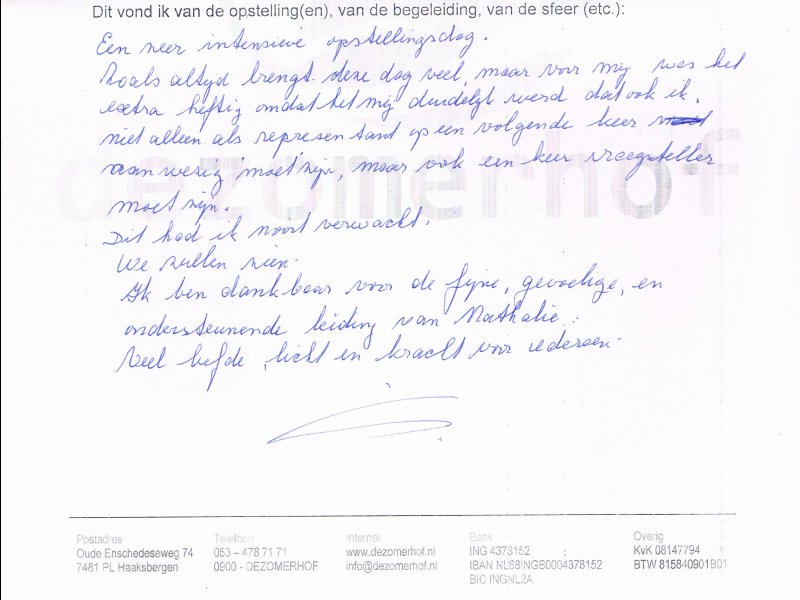 Opstellingen Ervaringen Opstellingen Ervaringen