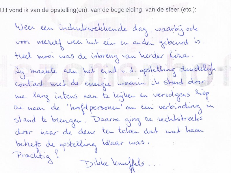 Opstellingen Ervaringen Opstellingen Ervaringen