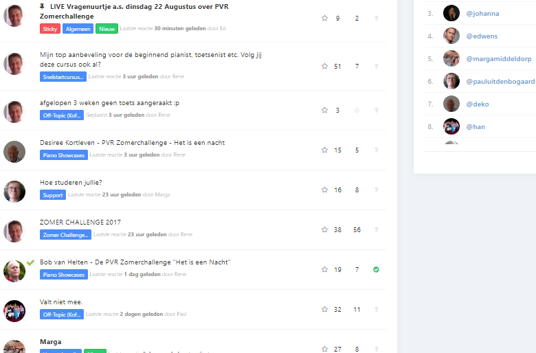 community pvr pianoles van rene community ervaringen