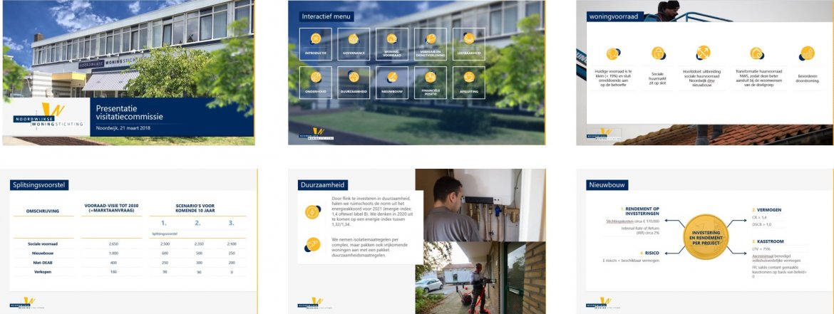 Slidebuilder voor de Noordwijkse Woningstichting - PPT Solutions