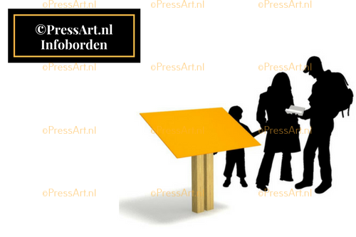 Houten lessenaar informatiepaneel Houten lessenaar informatiepaneel