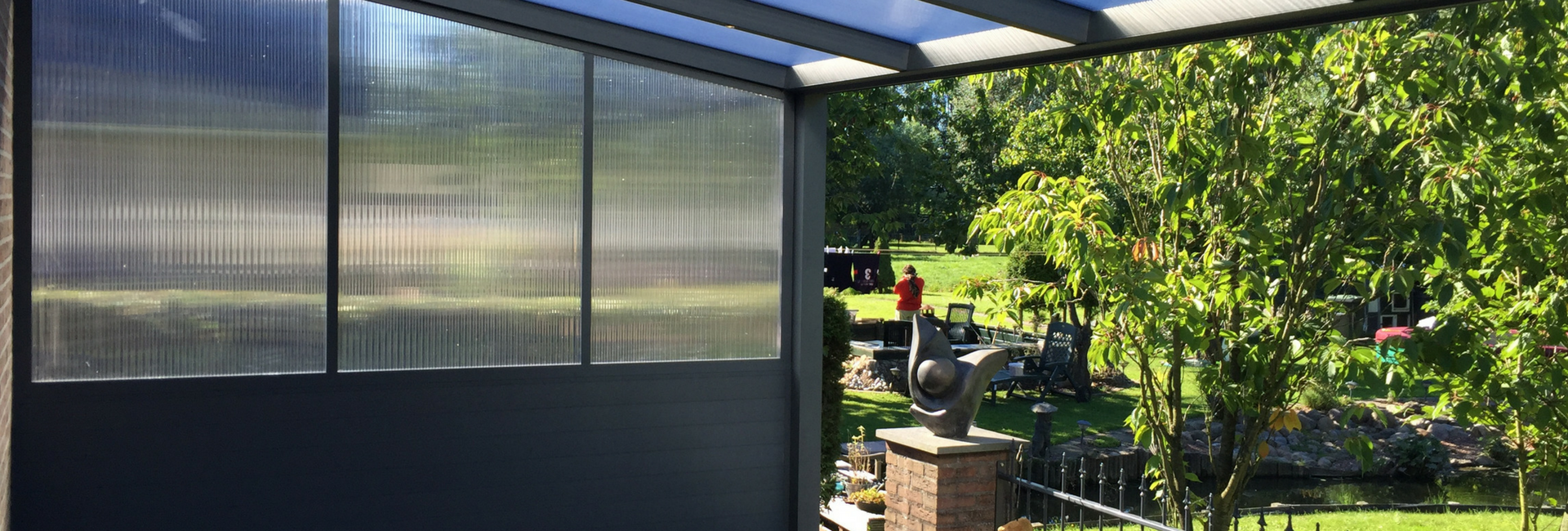 privacy met aluminium zijwanden zijwanden met aluminium rabatdelen