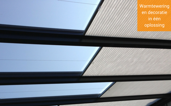 veranda zonwering is warmtewerend en decoratief geplisseerde veranda zonwering zorgt voor een aangename temperatuur