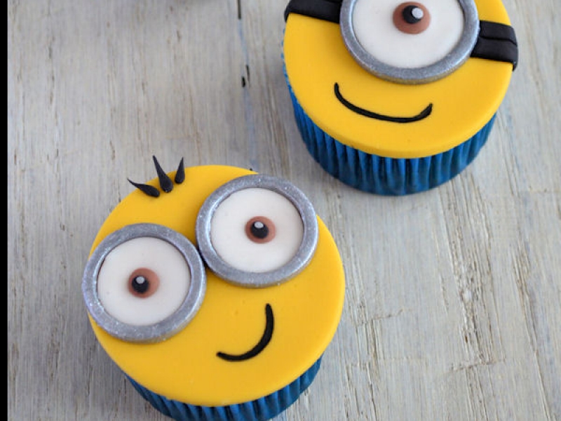 cupcakes-Minions-feestje Cupcakes maken op een Minions feestje
