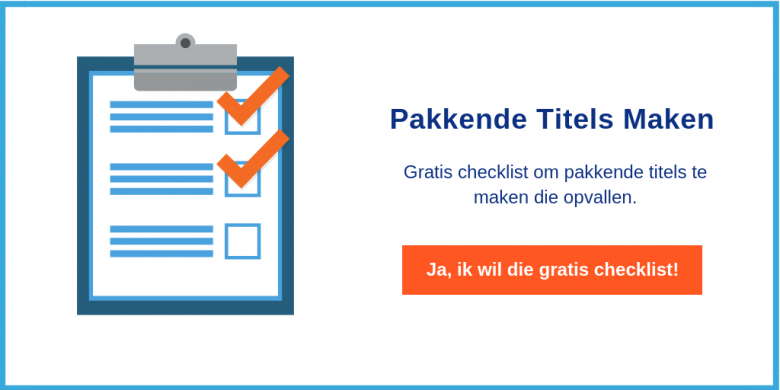 Gratis Checklist Pakkende titels maken Gratis Checklist Pakkende titels maken
