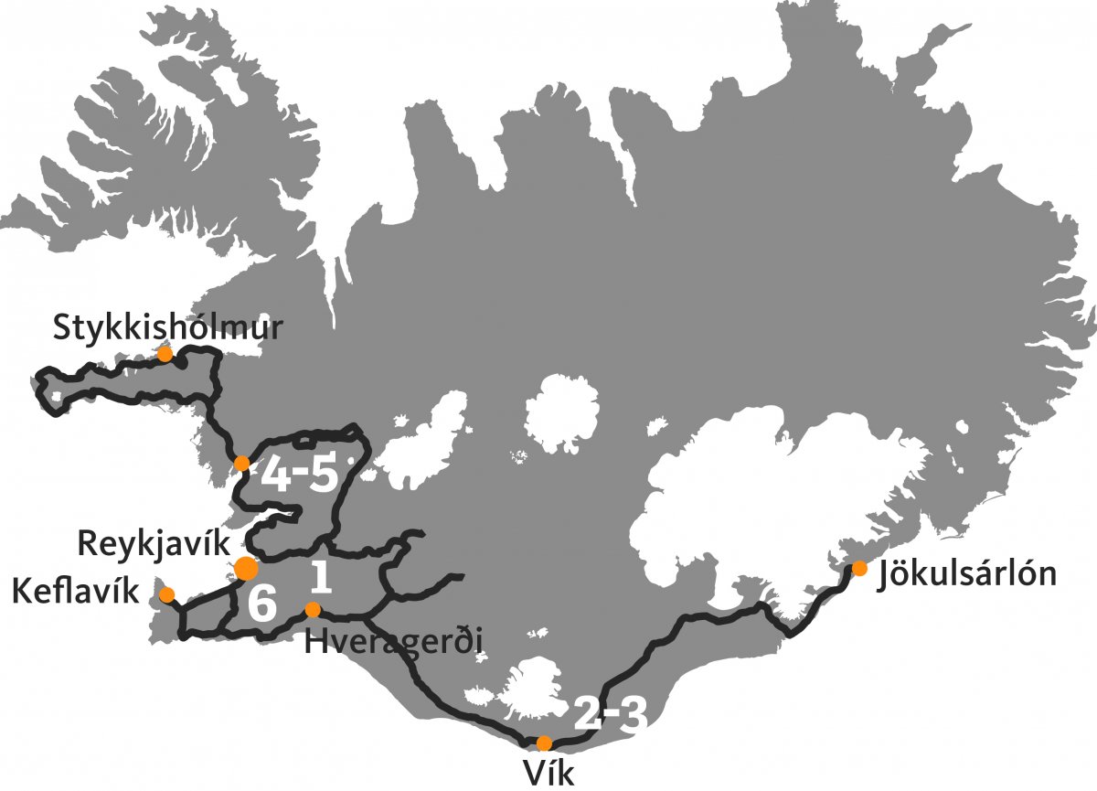 Zuid en West IJsland autoreis 7d IJsland Rondreis per huurauto