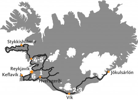 8 dagen rondreis per huurauto Zuid en West IJsland
