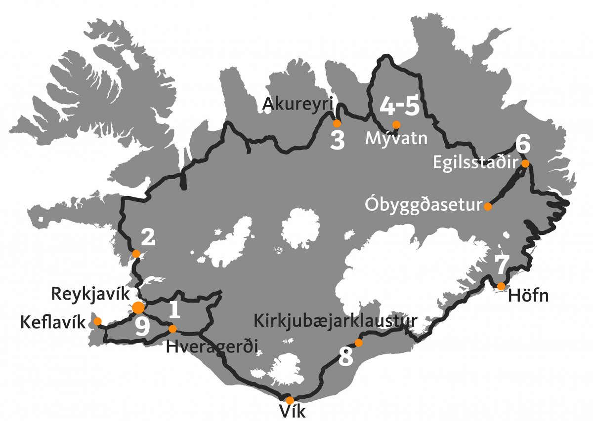 Travel2Iceland.be - Rond IJsland - 10 d per huurwagen