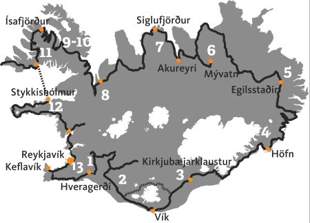 rondreis per 4x4 huurauto rond IJsland