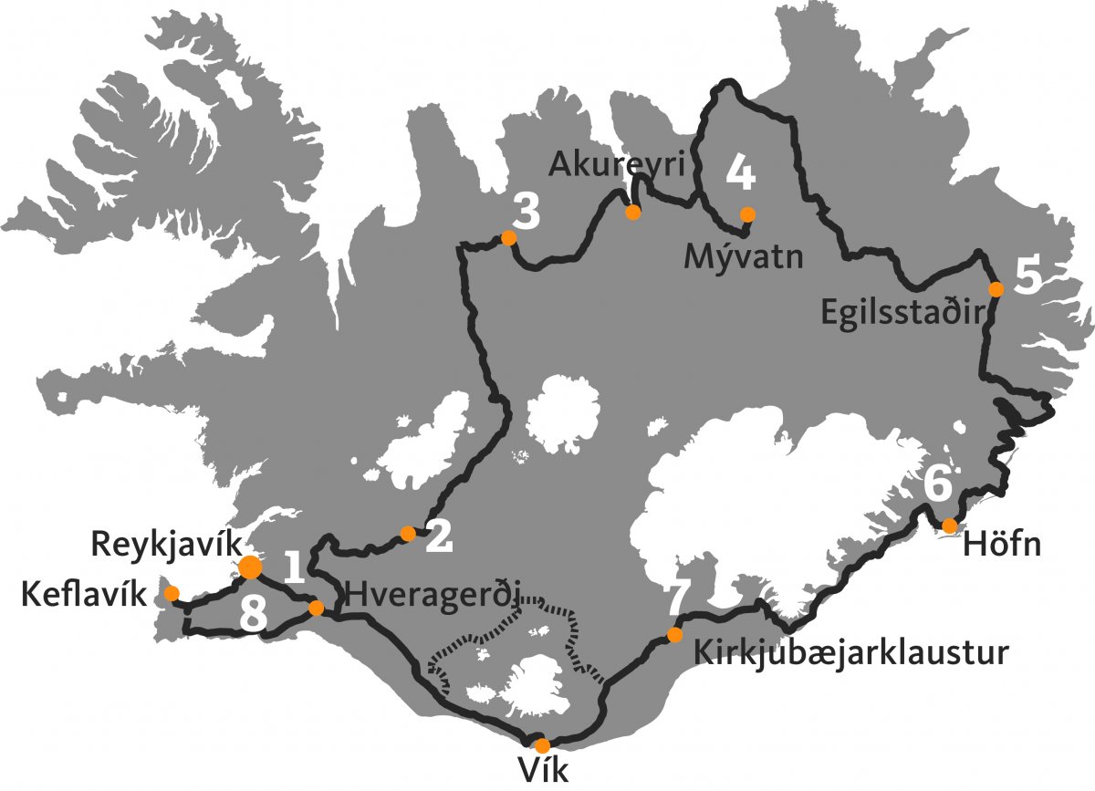 Travel2iceland - Door en Rond IJsland - 9 d Ijsland Rondreis per  4x4 huurwagen