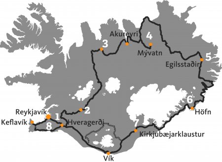 IJsland reis per 4x4 huurauto