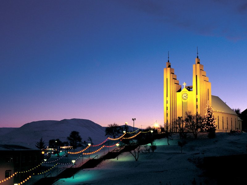 Akureyri kerk Weekendje IJsland