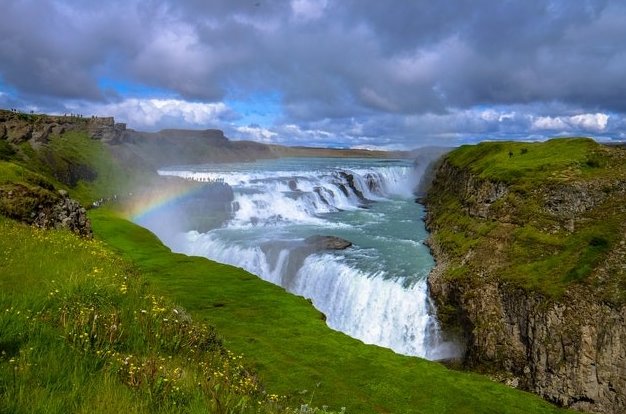 Gullfoss Waterval Hvita rivier Golden Circle rondreis IJsland