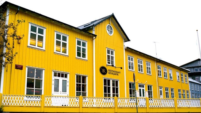 Reykjavik een van de vele kleurige huizen Reykjavik city ijsland