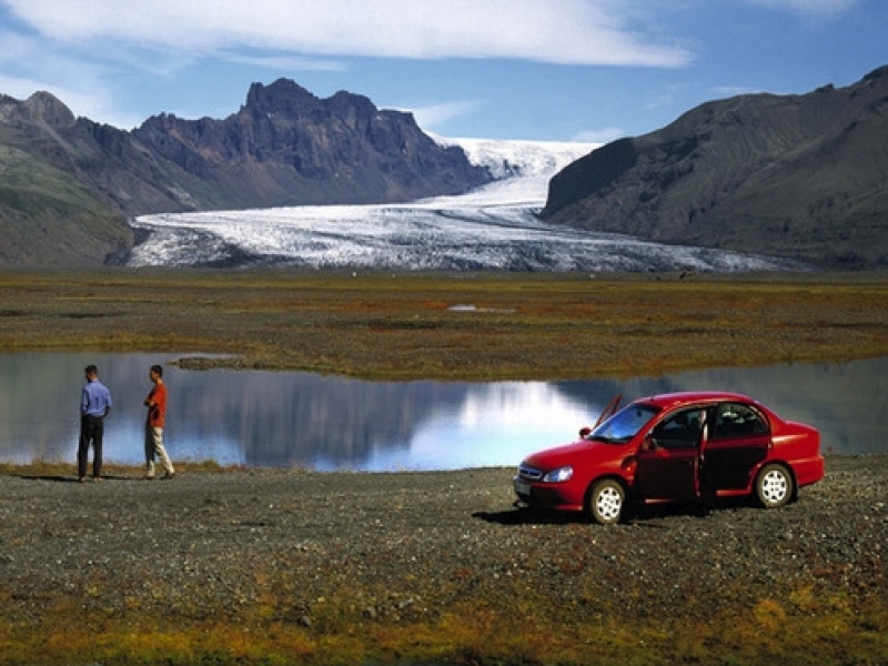 Vatnajokull gletsjer in het Skaftafell Nationaal Park Rondreis Zuid IJsland met huurwagen