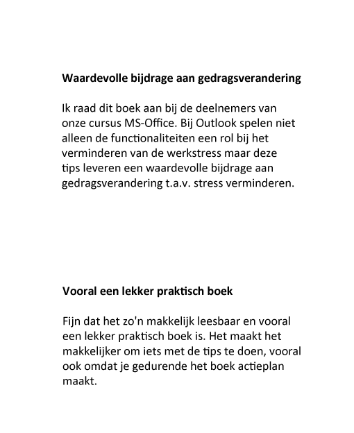 Reviews boek 33 tips om je werkstress te verminderen