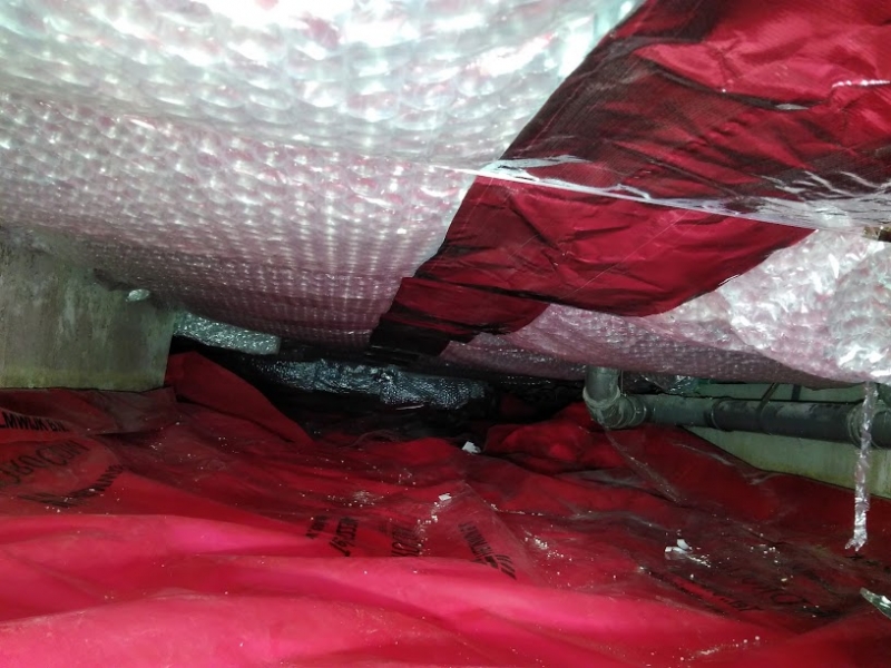 Reflecterende folie vloerisolatie Reflecterende folie vloerisolatie