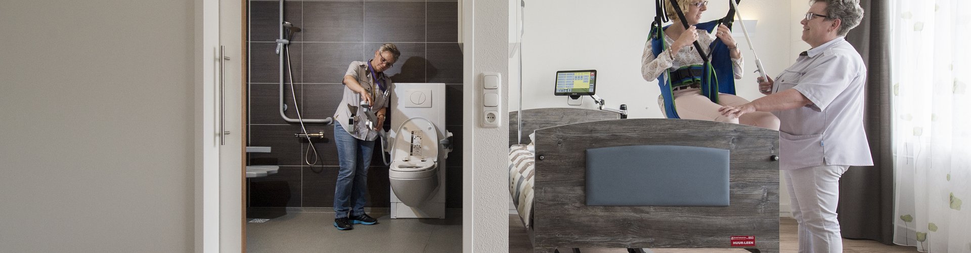 Aangepaste badkamers - Badkamer hulpmiddelen - Over ons Hulpmiddelen voor badkamer, toilet en douche. Speciaal voor ouderen, senioren en mensen met een beperking.