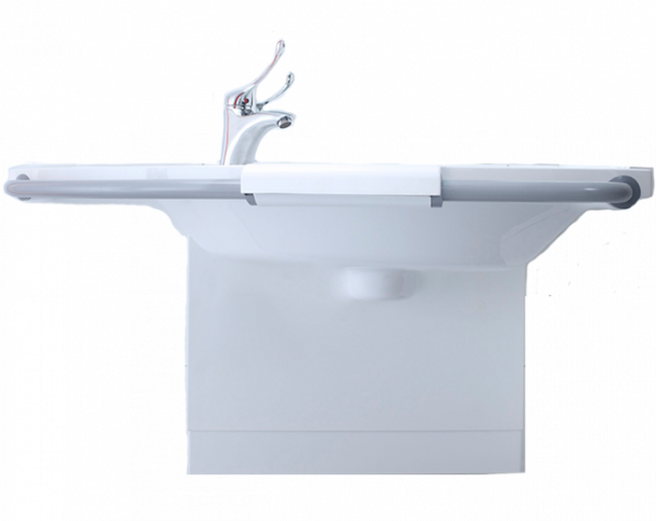 Wastafelkraan met lange hendel - speciaal voor de zorg-wastafel van Bano Zorgbadkamers Wastafelkraan met lange hendel van Bano Zorgbadkamers
